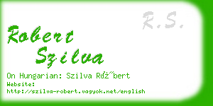 robert szilva business card